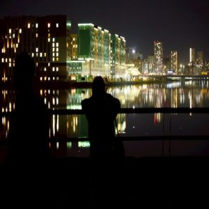 高層ビルが立ち並び夜はとてもきれいでした。